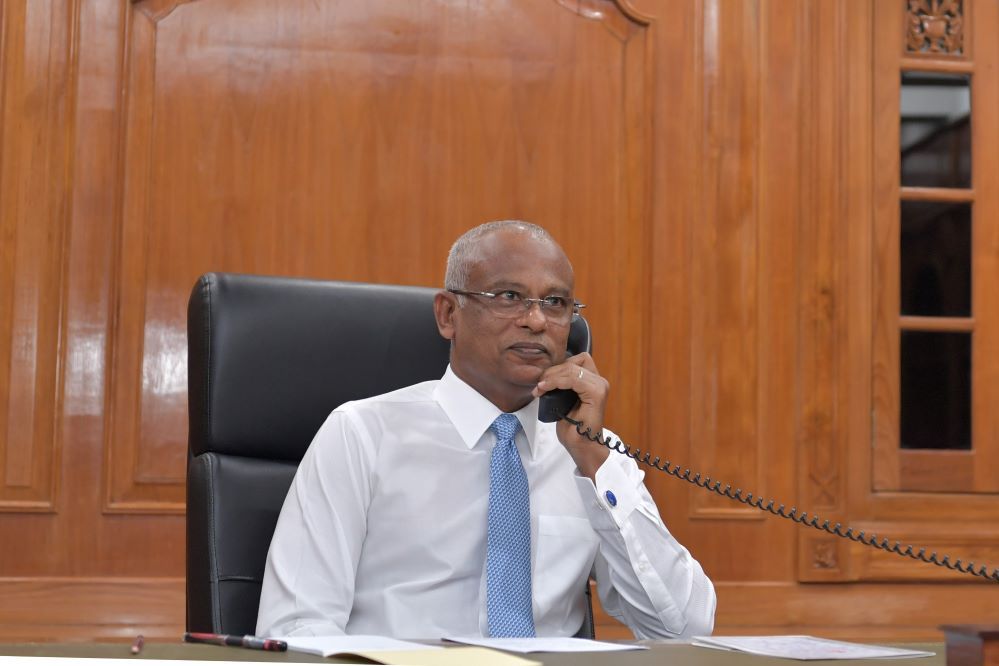 President Ibrahim Solih Speaking to the Director General of WHO