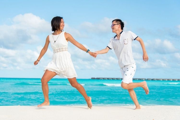 couple enjoying their holiday at Hideaway Beach Resort & Spa Maldives
