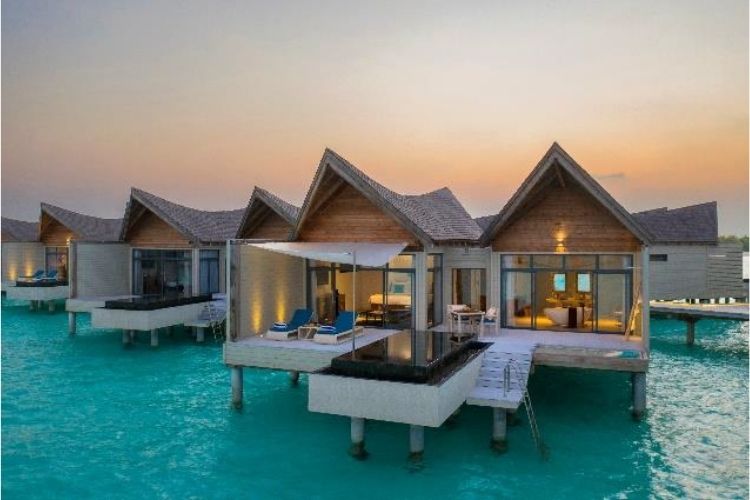 overwater villas at accor's Mövenpick Resort Kuredhivaru Maldives