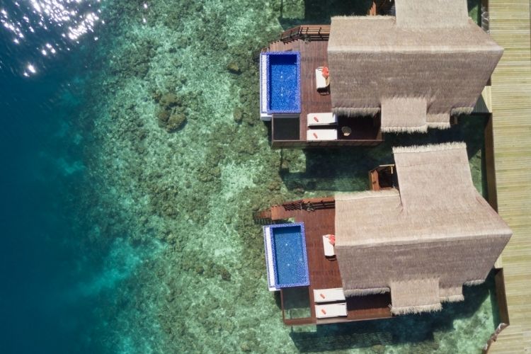 maldives resort, grand park kodhipparu aerial view