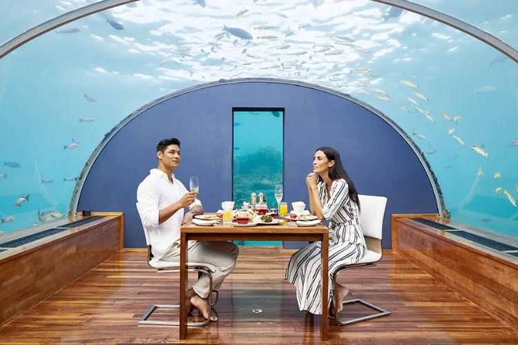 Hilton's Conrad Maldives underwater restaurant