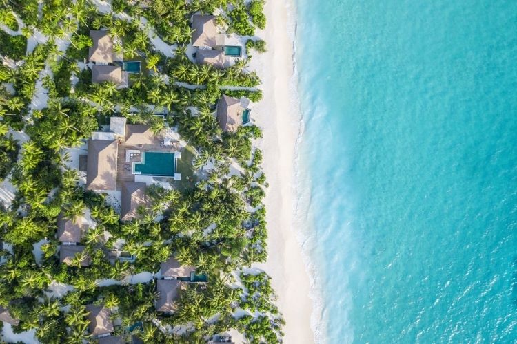 aerial view of IHG property InterContinental Maldives Maamunagau Resort