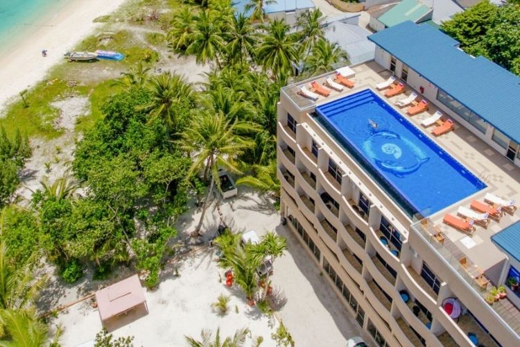 aerial view of maldives guesthouse in thulusdhoo set to reopen soon