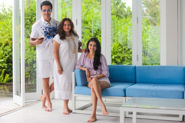 Rohit Roy & family in Maldives