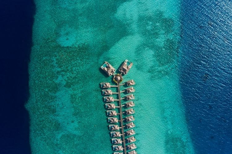 Seaside Finolhu villas aerial